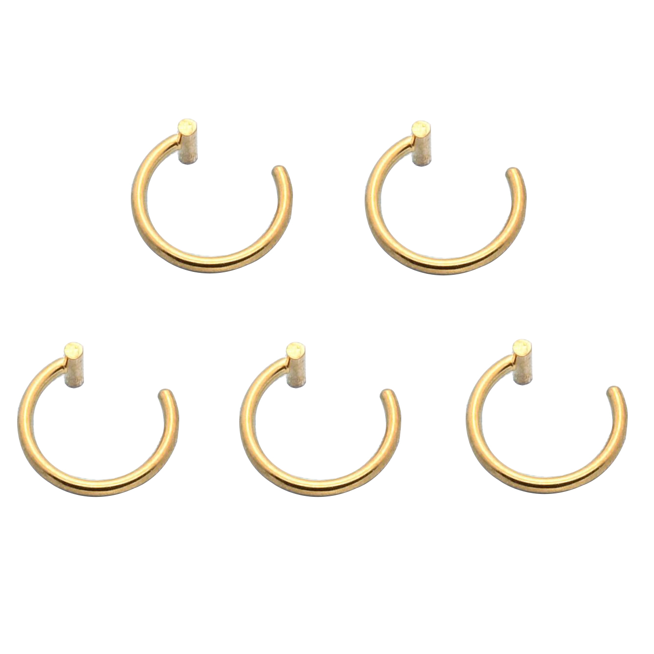 Horizontal Bar C-Shaped Nose Ring, Non-Pierced Septum Jewelry